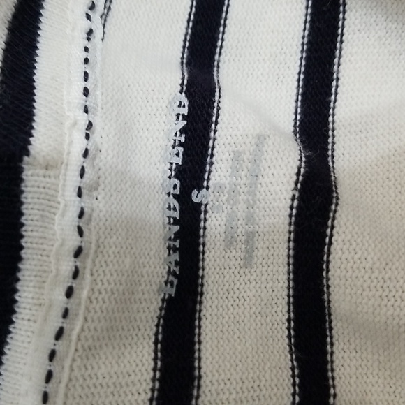 (S) Lands' End Nautical Striped 100% Cotton Sweater Modest Casual Cozy Coastal - Picture 3 of 8